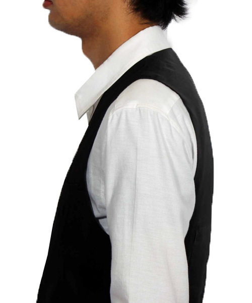 ８(eight)（エイト）の「スーツ生地ジレベスト（ベスト・メンズ・ネイビー/ブラック/グレー/ワイン/ベージュ・LARGE/X-LARGE/MEDIUM/XX-LARGE）」の17枚目の写真