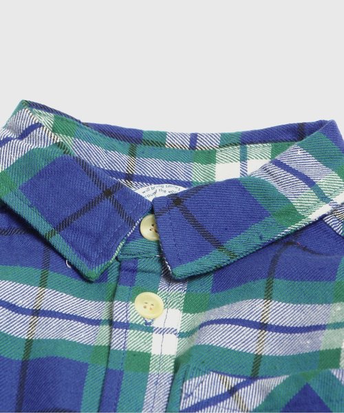 BREEZE（ブリーズ）の「チェックシャツワンピ（ワンピース・キッズ・レッド/イエロー/ブルー・100/80/90/110/130/140/120/95）」の12枚目の写真