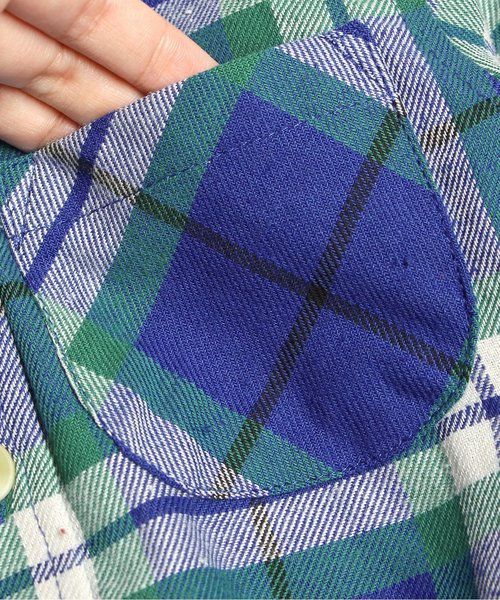 BREEZE（ブリーズ）の「チェックシャツワンピ（ワンピース・キッズ・レッド/イエロー/ブルー・100/80/90/110/130/140/120/95）」の13枚目の写真