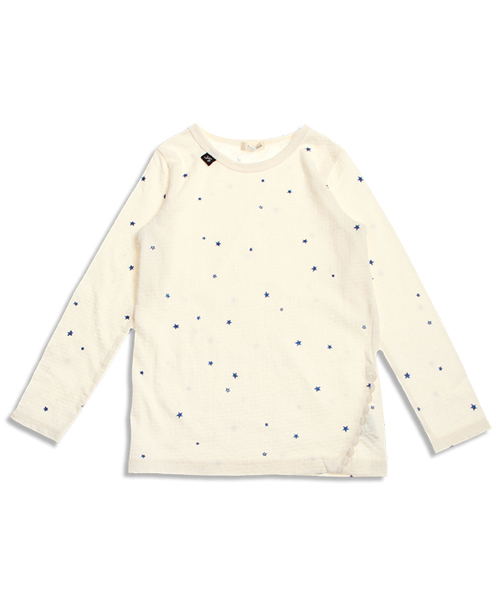 Seraph（セラフ）の「6色3柄長袖Ｔシャツ（Tシャツ/カットソー・キッズ・マスタード/サーモンピンク/エメラルド/アイボリー/グレー/ライトグレー・140/130/110/80/90/95/100/120）」の2枚目の写真