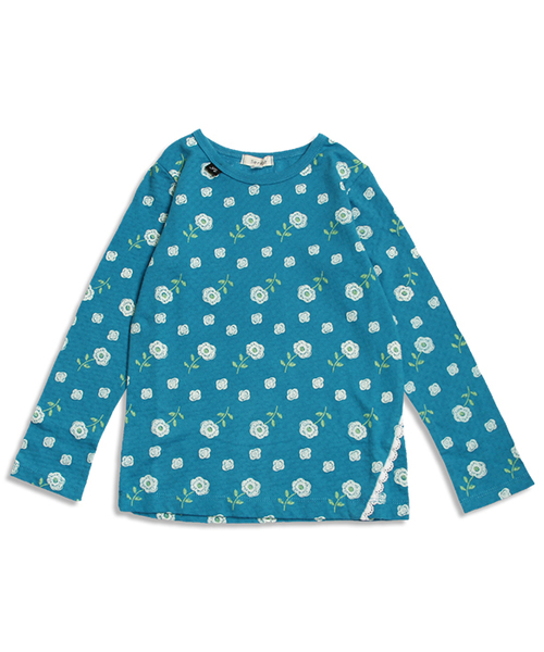 Seraph（セラフ）の「6色3柄長袖Ｔシャツ（Tシャツ/カットソー・キッズ・マスタード/サーモンピンク/エメラルド/アイボリー/グレー/ライトグレー・140/130/110/80/90/95/100/120）」の5枚目の写真