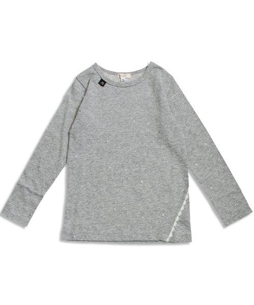 Seraph（セラフ）の「6色3柄長袖Ｔシャツ（Tシャツ/カットソー・キッズ・マスタード/サーモンピンク/エメラルド/アイボリー/グレー/ライトグレー・140/130/110/80/90/95/100/120）」の4枚目の写真