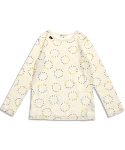 Seraph（セラフ）の「6色3柄長袖Ｔシャツ（Tシャツ/カットソー・キッズ・マスタード/サーモンピンク/エメラルド/アイボリー/グレー/ライトグレー・140/130/110/80/90/95/100/120）」の3枚目の写真