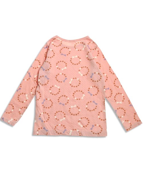 Seraph（セラフ）の「6色3柄長袖Ｔシャツ（Tシャツ/カットソー・キッズ・マスタード/サーモンピンク/エメラルド/アイボリー/グレー/ライトグレー・140/130/110/80/90/95/100/120）」の18枚目の写真