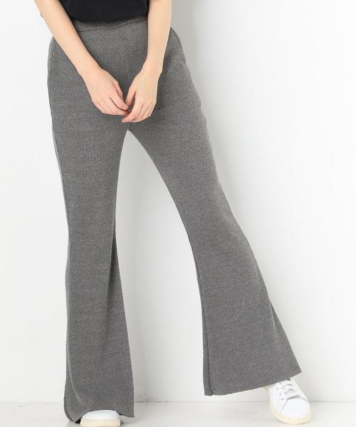 Another Edition(アナザーエディション)の「リブフレアパンツ/AEBC RIB フレア PT◆(その他パンツ・レディース・グレー/ライトブルー・FREE)」の1枚目の写真