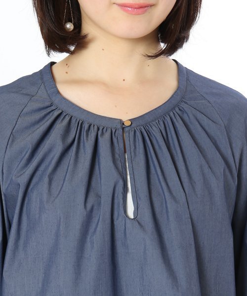 ivory court（アイボリーコート）の「タイプライターギャザーカフスブラウス◆（シャツ/ブラウス・レディース・ネイビー/イエロー/ピンク・FREE）」の14枚目の写真