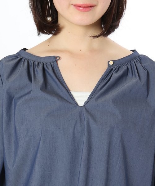 ivory court（アイボリーコート）の「タイプライターギャザーカフスブラウス◆（シャツ/ブラウス・レディース・ネイビー/イエロー/ピンク・FREE）」の15枚目の写真