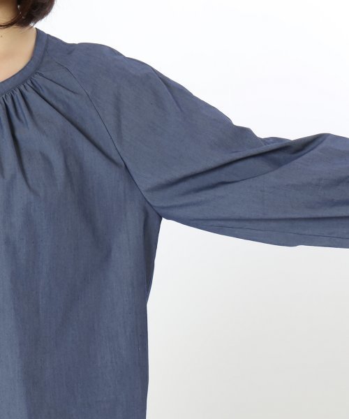 ivory court（アイボリーコート）の「タイプライターギャザーカフスブラウス◆（シャツ/ブラウス・レディース・ネイビー/イエロー/ピンク・FREE）」の9枚目の写真