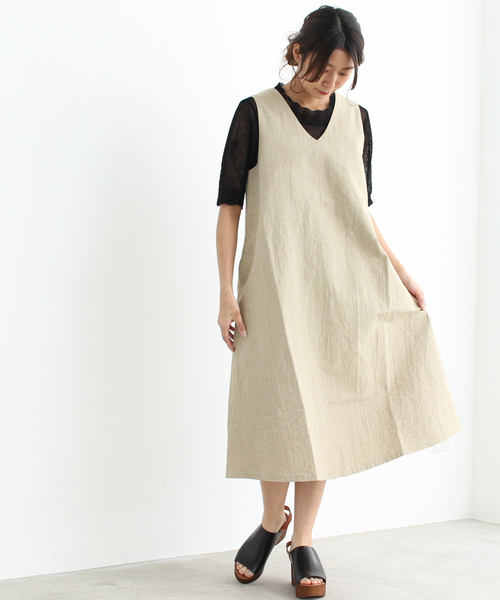 Chambre De Charme シャンブルドゥシャーム の C Li ルーズチノ ノースリワンピース ワンピース Wear