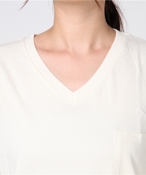 VENCEEXCHANGE（ヴァンスエクスチェンジ）の「ピグメント加工T                     （Tシャツ/カットソー・レディース・オフホワイト/チャコールグレー/オリーブ/オレンジ/パープル・MEDIUM）」の6枚目の写真