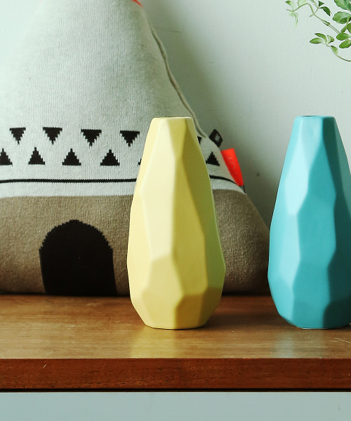 collex(コレックス)の「 ダイヤカットVASE(フラワーベース)」|イエロー