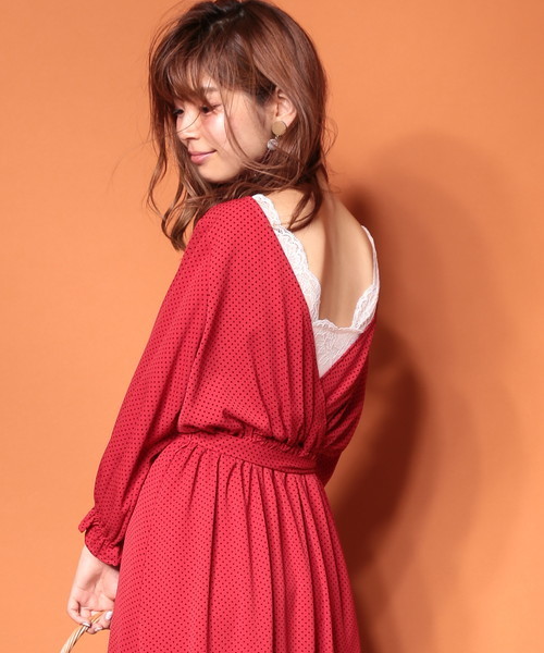 新品 今年リバイバル！Juicy Couture チュールドット柄ワンピース natural couture（ナチュラルクチュール）の「ドット柄