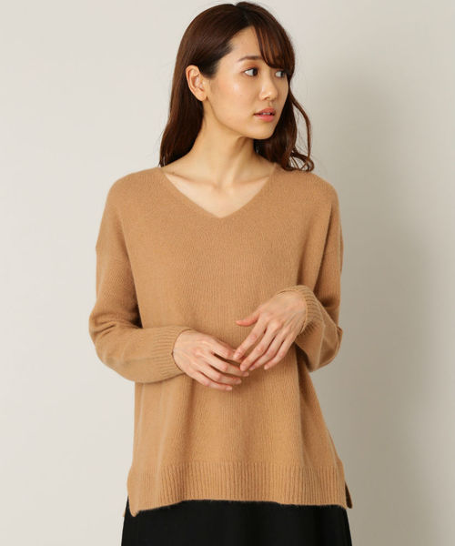 NATURAL BEAUTY BASIC（ナチュラルビューティーベーシック）の「【JJ 12月号掲載】ソフトヘアリーニット（ニット/セーター・レディース・グレー/ベージュ/カーキ/ピンク/ベージュ系その他・MEDIUM）」の3枚目の写真