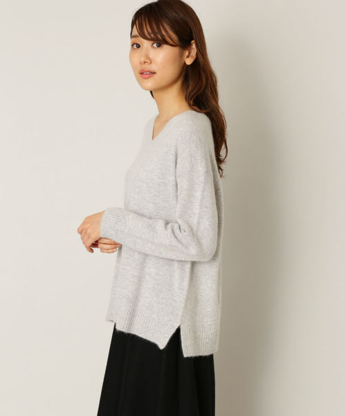 NATURAL BEAUTY BASIC（ナチュラルビューティーベーシック）の「【JJ 12月号掲載】ソフトヘアリーニット（ニット/セーター・レディース・グレー/ベージュ/カーキ/ピンク/ベージュ系その他・MEDIUM）」の6枚目の写真