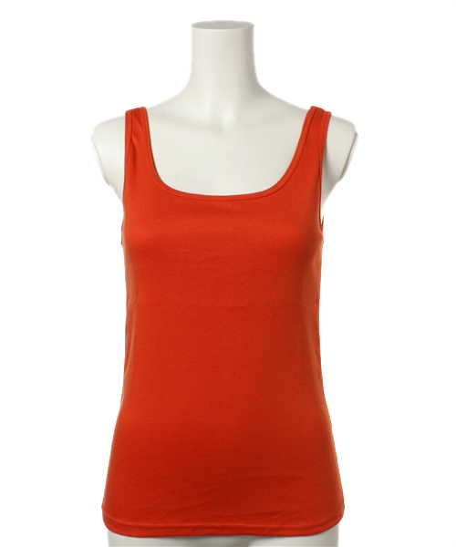 チチカカ（チチカカ）の「ムジUネックタンクトップ（タンクトップ・レディース・ブラック/ダークブラウン/ブルー/オレンジ/イエロー・FREE）」の5枚目の写真