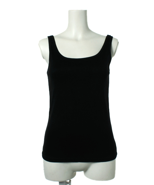 チチカカ（チチカカ）の「ムジUネックタンクトップ（タンクトップ・レディース・ブラック/ダークブラウン/ブルー/オレンジ/イエロー・FREE）」の2枚目の写真