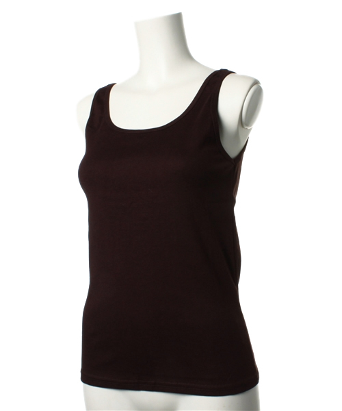 チチカカ（チチカカ）の「ムジUネックタンクトップ（タンクトップ・レディース・ブラック/ダークブラウン/ブルー/オレンジ/イエロー・FREE）」の6枚目の写真