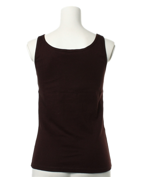 チチカカ（チチカカ）の「ムジUネックタンクトップ（タンクトップ・レディース・ブラック/ダークブラウン/ブルー/オレンジ/イエロー・FREE）」の7枚目の写真