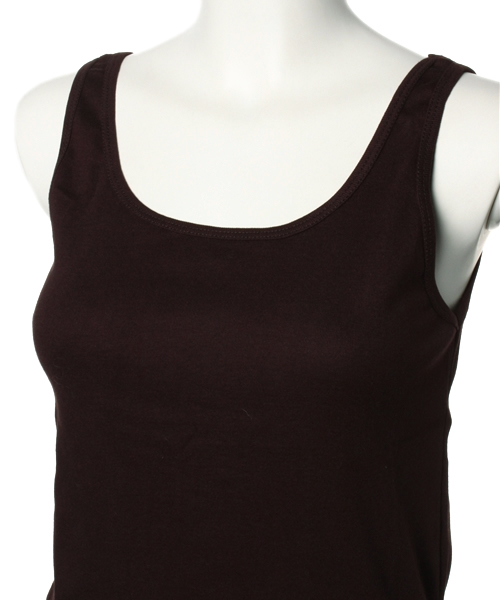 チチカカ（チチカカ）の「ムジUネックタンクトップ（タンクトップ・レディース・ブラック/ダークブラウン/ブルー/オレンジ/イエロー・FREE）」の8枚目の写真