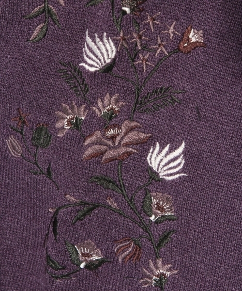 niko and...（ニコアンド）の「袖刺繍2WAYプルオーバー（ニット/セーター・レディース・パープル/ネイビー/オフホワイト/チャコール・MEDIUM/LARGE）」の20枚目の写真