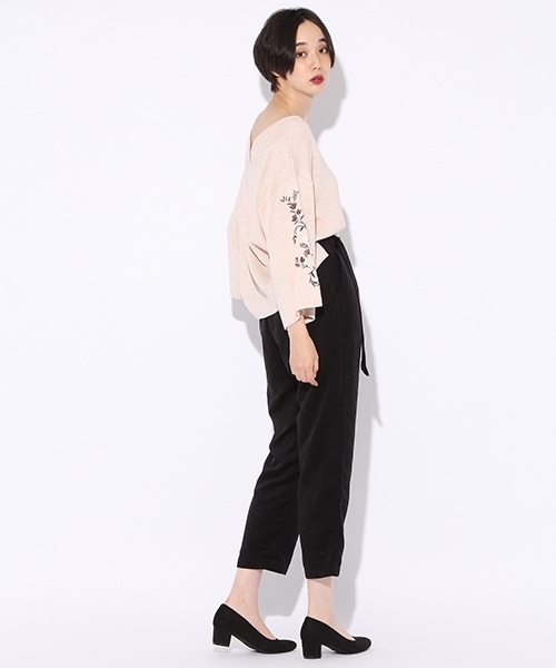 niko and...（ニコアンド）の「袖刺繍2WAYプルオーバー（ニット/セーター・レディース・パープル/ネイビー/オフホワイト/チャコール・MEDIUM/LARGE）」の21枚目の写真