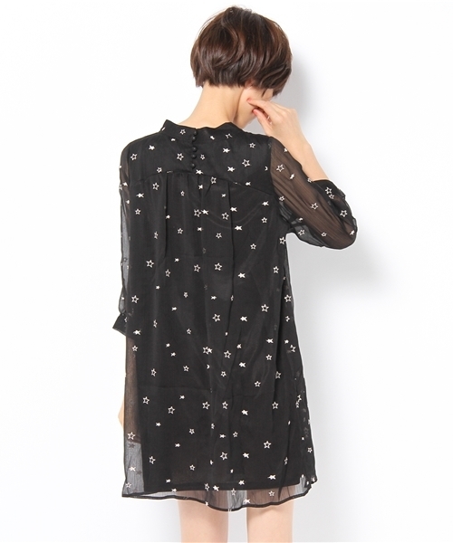 CIAOPANIC（チャオパニック）の「星柄チュニック（ワンピース・レディース・ブラック/グリーン/ベージュ・FREE）」の10枚目の写真