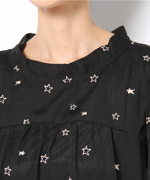 CIAOPANIC（チャオパニック）の「星柄チュニック（ワンピース・レディース・ブラック/グリーン/ベージュ・FREE）」の9枚目の写真