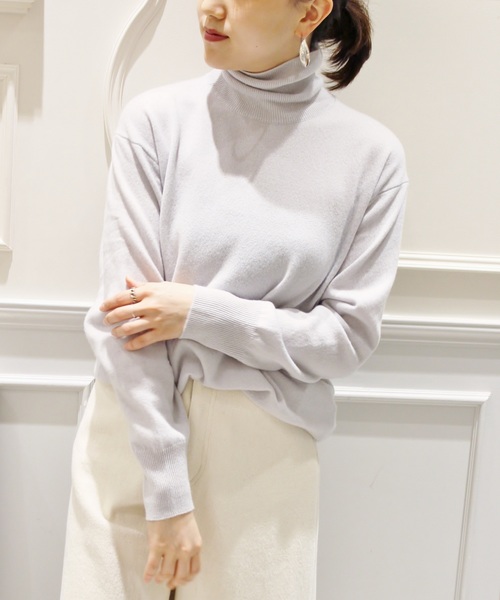 plage（プラージュ）の「Cashmere タートルネックプルオーバー