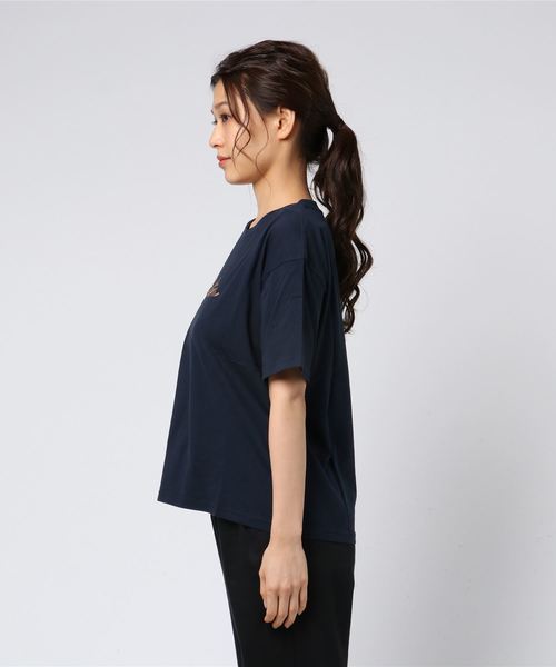 PICCIN(ピッチン)の「ロゴビーズ刺繍Tシャツ(Tシャツ/カットソー・レディース・ネイビー/オフホワイト/ピンク・MEDIUM)」の4枚目の写真