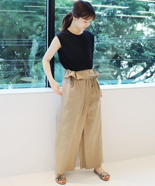 JOURNAL STANDARD(ジャーナルスタンダード)の「《WEB限定》JS+eUSコットンノースリーブTシャツ◆(Tシャツ/カットソー・レディース・ホワイト/ブラック/ブラウン系その他/ベージュ/ネイビー/サックスブルー・FREE)」の18枚目の写真