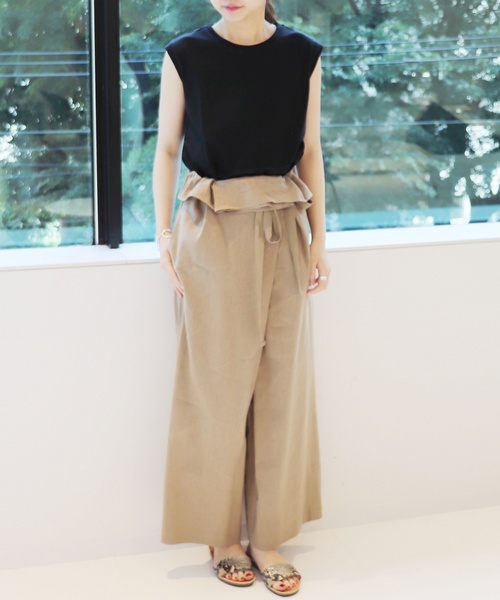 JOURNAL STANDARD(ジャーナルスタンダード)の「《WEB限定》JS+eUSコットンノースリーブTシャツ◆(Tシャツ/カットソー・レディース・ホワイト/ブラック/ブラウン系その他/ベージュ/ネイビー/サックスブルー・FREE)」の19枚目の写真