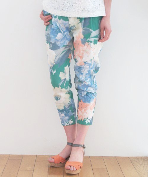 Another Edition（アナザーエディション）の「AE[A]FLOWER PRT PT（その他パンツ・レディース・ホワイト/ケリー/コバルトブルー・SMALL/MEDIUM）」の3枚目の写真
