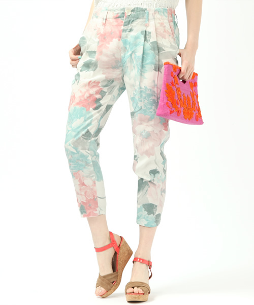 Another Edition（アナザーエディション）の「AE[A]FLOWER PRT PT（その他パンツ・レディース・ホワイト/ケリー/コバルトブルー・SMALL/MEDIUM）」の9枚目の写真