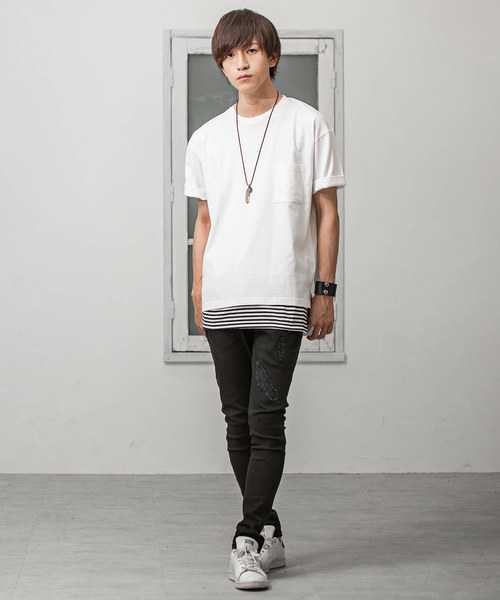 MinoriTY(マイノリティ)の「【MinoriTY】タンクトップ レギュラー丈 裾フラットタイプ レイヤード Tシャツ重ね着用 ノースリーブ メンズ(タンクトップ・メンズ・ホワイト/ライトグレー/ブラック/ピンク/モカ/ブラック×ホワイト/ラベンダー・M/L)」の14枚目の写真