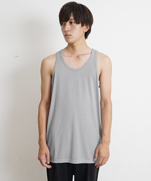 MinoriTY】タンクトップ レギュラー丈 裾フラットタイプ レイヤード T