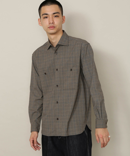 ADAM ET ROPE'（アダムエロペ）の「CARREMAN クラシックシャツ（シャツ/ブラウス・メンズ・スミクロ/ベージュ系その他2/ベージュ・M/L）」の3枚目の写真