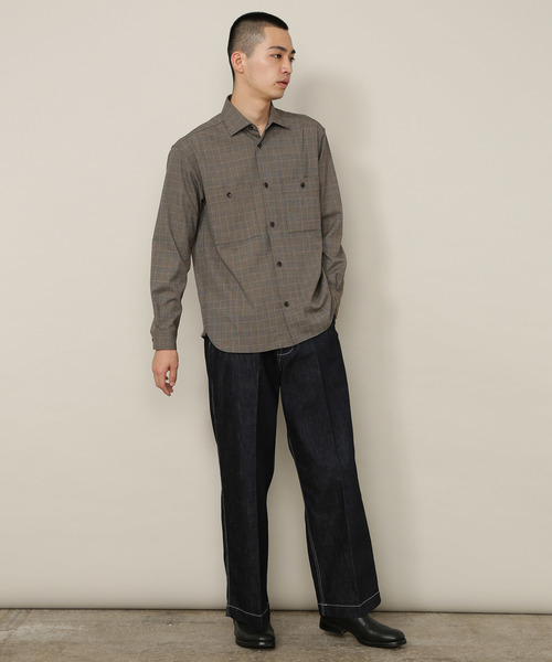 ADAM ET ROPE'（アダムエロペ）の「CARREMAN クラシックシャツ（シャツ/ブラウス・メンズ・スミクロ/ベージュ系その他2/ベージュ・M/L）」の12枚目の写真