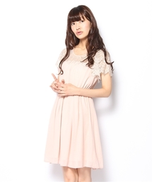 Ray BEAMS | Ray BEAMS / ヨーク 袖レース ワンピース(ワンピース)