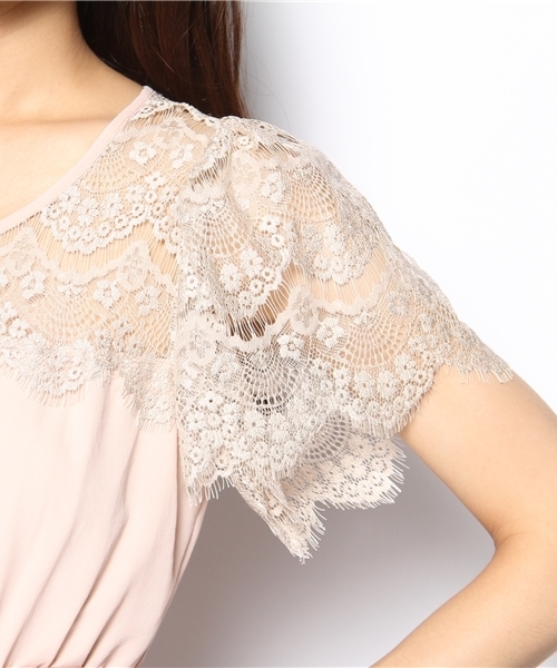 Ray BEAMS（レイビームス）の「Ray BEAMS / ヨーク 袖レース ワンピース（ワンピース・レディース・ブラック/ピンク・0/1）」の11枚目の写真