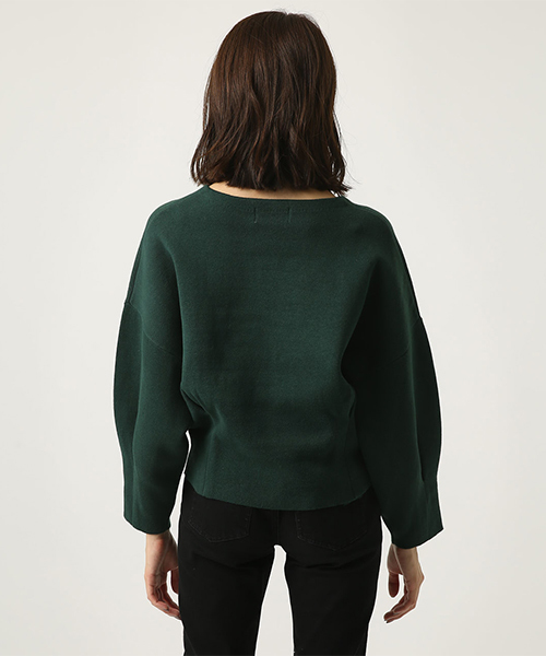 AZUL by moussy（アズールバイマウジー）の「タックスリーブスウェッタープルオーバー（ニット/セーター・レディース・ブラック/ダークグリーン/杢グレー・SMALL/MEDIUM）」の22枚目の写真