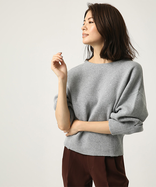 AZUL by moussy（アズールバイマウジー）の「タックスリーブスウェッタープルオーバー（ニット/セーター・レディース・ブラック/ダークグリーン/杢グレー・SMALL/MEDIUM）」の19枚目の写真