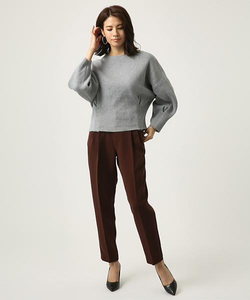 AZUL by moussy（アズールバイマウジー）の「タックスリーブスウェッタープルオーバー（ニット/セーター・レディース・ブラック/ダークグリーン/杢グレー・SMALL/MEDIUM）」の17枚目の写真