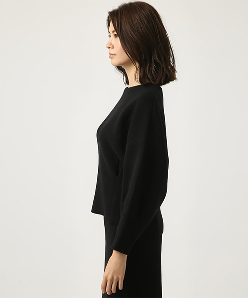 AZUL by moussy（アズールバイマウジー）の「タックスリーブスウェッタープルオーバー（ニット/セーター・レディース・ブラック/ダークグリーン/杢グレー・SMALL/MEDIUM）」の7枚目の写真