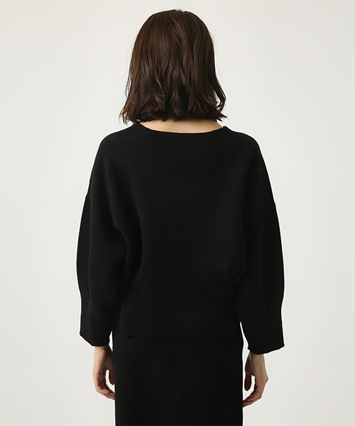 AZUL by moussy（アズールバイマウジー）の「タックスリーブスウェッタープルオーバー（ニット/セーター・レディース・ブラック/ダークグリーン/杢グレー・SMALL/MEDIUM）」の8枚目の写真