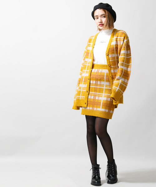 WEGO(ウィゴー)の「WEGO/シャギージャガードルーズカーディガン(カーディガン/ボレロ・レディース・アニマル/イエロー系その他3・FREE)」の5枚目の写真