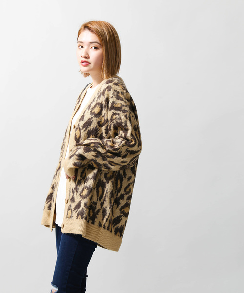 WEGO(ウィゴー)の「WEGO/シャギージャガードルーズカーディガン(カーディガン/ボレロ・レディース・アニマル/イエロー系その他3・FREE)」の9枚目の写真