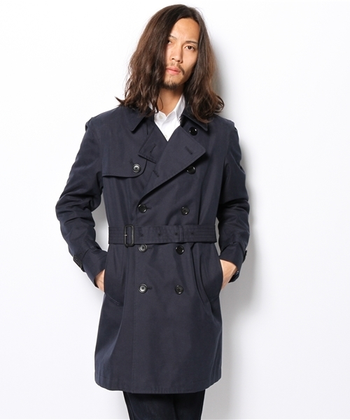 green label relaxing（グリーンレーベルリラクシング）の「T/C GABA トレンチコート（トレンチコート・メンズ・ベージュ/ネイビー・SMALL/MEDIUM/LARGE/X-LARGE）」の2枚目の写真