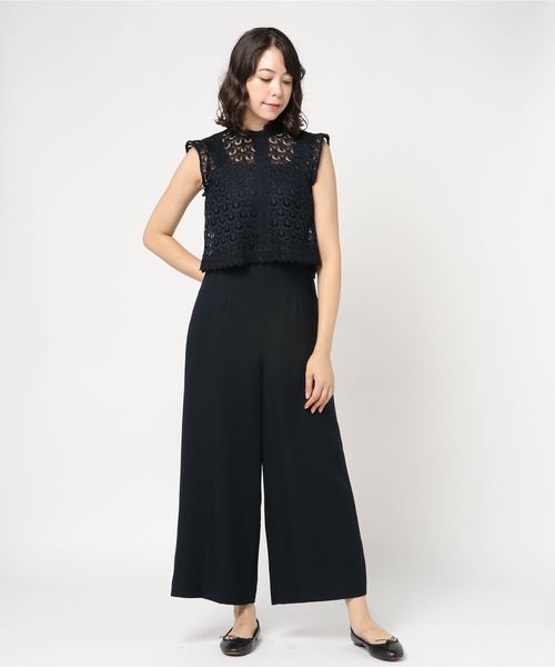 INTERPLANET(インタープラネット)の「ブラウス+コンビネゾン(ドレス・レディース・ベージュ/ブラック/ネイビー・FREE)」の3枚目の写真