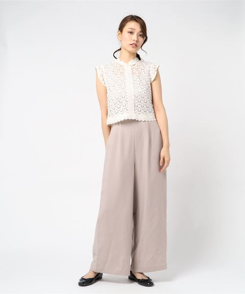 INTERPLANET(インタープラネット)の「ブラウス+コンビネゾン(ドレス・レディース・ベージュ/ブラック/ネイビー・FREE)」の8枚目の写真