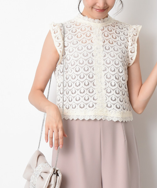 INTERPLANET(インタープラネット)の「ブラウス+コンビネゾン(ドレス・レディース・ベージュ/ブラック/ネイビー・FREE)」の9枚目の写真